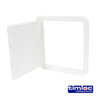 Timloc Access Panel Plastic Hinged White - 305 x 305mm