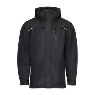 TIMCO Waterproof Lined Rain Jacket - Black - Medium