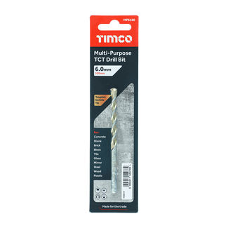 TIMCO TCT Multi-Purpose Drill Bits - 6.0 x 100