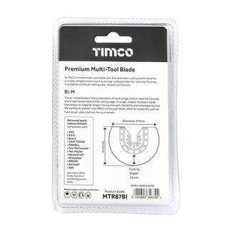 TIMCO Multi-Tool Radial Blade For Wood / Metal Bi-Metal - Dia. 87mm