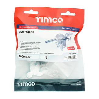 TIMCO Oval Padbolt Hot Dipped Galvanised - 4"