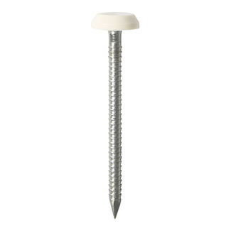 TIMCO Polymer Headed Nails A4 Stainless Steel White - 40mm