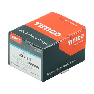 TIMCO Polymer Headed Pins A4 Stainless Steel White - 40mm