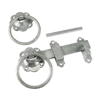 TIMCO Ring Gate Latch Plain Hot Dipped Galvanised - 6"