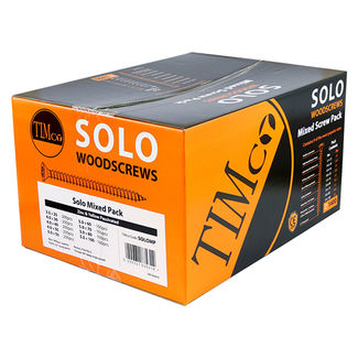 TIMCO Solo Countersunk Gold Woodscrews Mixed Box -  