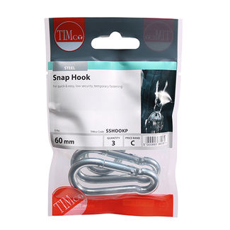 TIMCO Snap Hooks - Steel - 60mm