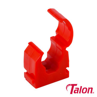 Single Hinged ID Pipe Clips Red - 15mm