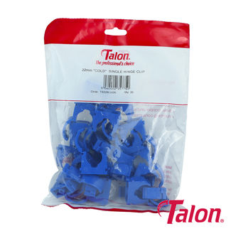 Single Hinged ID Pipe Clips Blue - 22mm