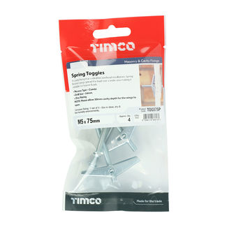 TIMCO Spring Toggle Cavity Anchors Silver - M5 x 75