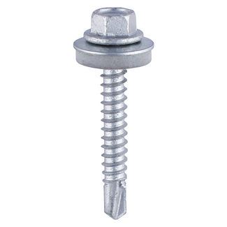 TIMCO Self-Drilling Heavy Section Silver Screws with EPDM Washer - 5.5 x 100