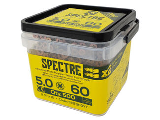 Spectre Advanced Multi-purpose Woodscrew - Tub - 5.0 x 60mm