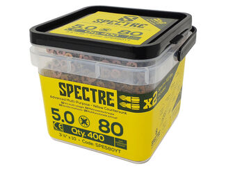 Spectre Advanced Multi-purpose Woodscrew - Tub - 5.0 x 80mm